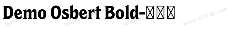 Demo Osbert Bold字体转换